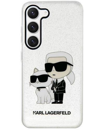 Калъф Karl Lagerfeld - Glitter K and C, Galaxy S23, прозрачен - 1